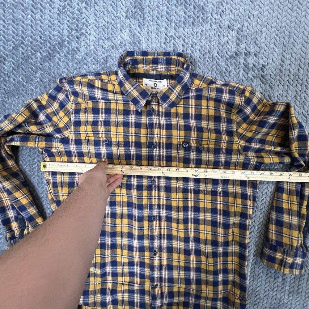 Adventure Expedition Flannel Shirt Mens XL Plaid Cotton Long Sleeve Adv3nture - Picture 6 of 9